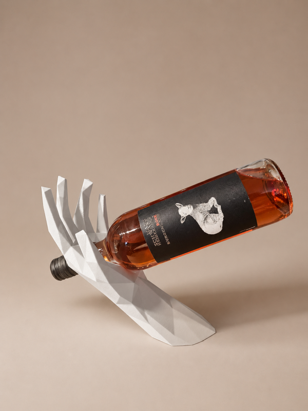Design-Objekt: Flaschenhalter Hand