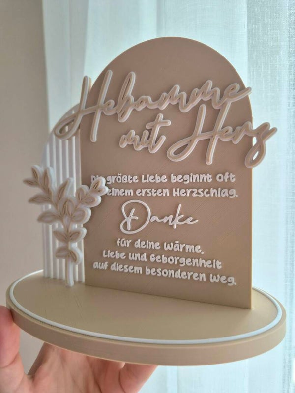 Schild "Hebamme mit Herz ❤️"