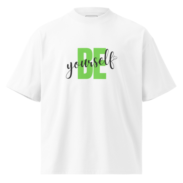 Unisex organic oversized high neck t-shirt