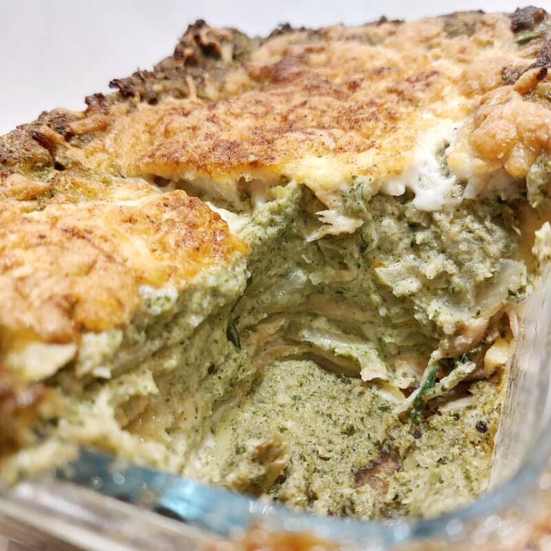 Groene lasagne, broccoli, geitenkaas, glutenvrij