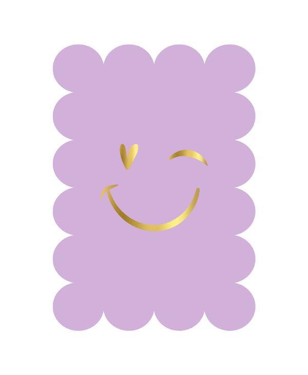 Wenskaart Bubble - Lilac Smile