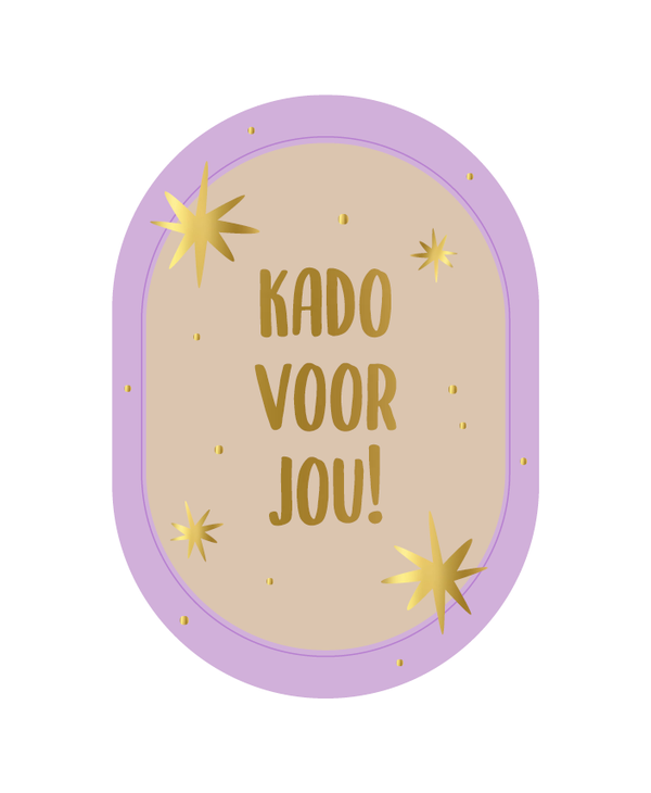 Wenskaart Ovaal - Kado Voor Jou!