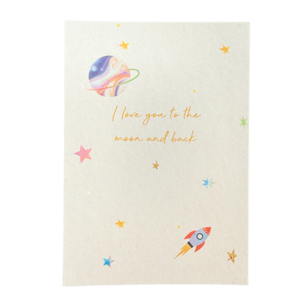 Wenskaart - Love You To The Moon & Back