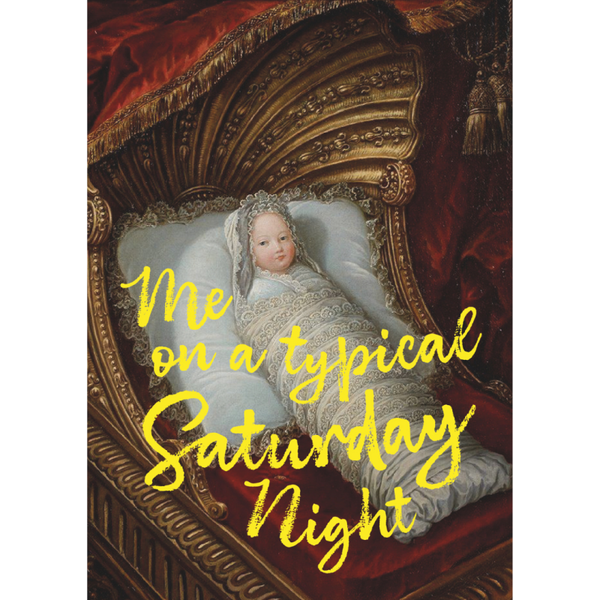 Wenskaart Classy - Me On A Saturday Night
