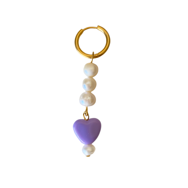 Oorbel - Purple Love Story