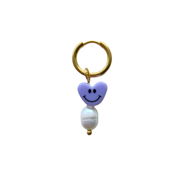 Oorbel - Purple Smile