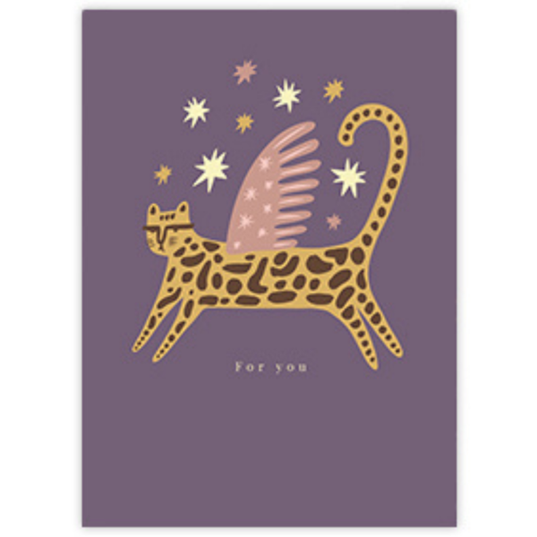 Wenskaart - For you Purple