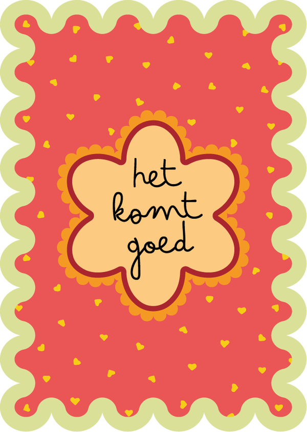 Wenskaart Bubble - Het Komt Goed