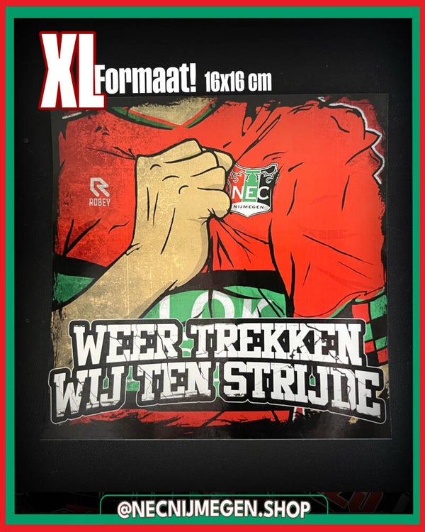 'Weer trekken wij ten strijde' XL sticker