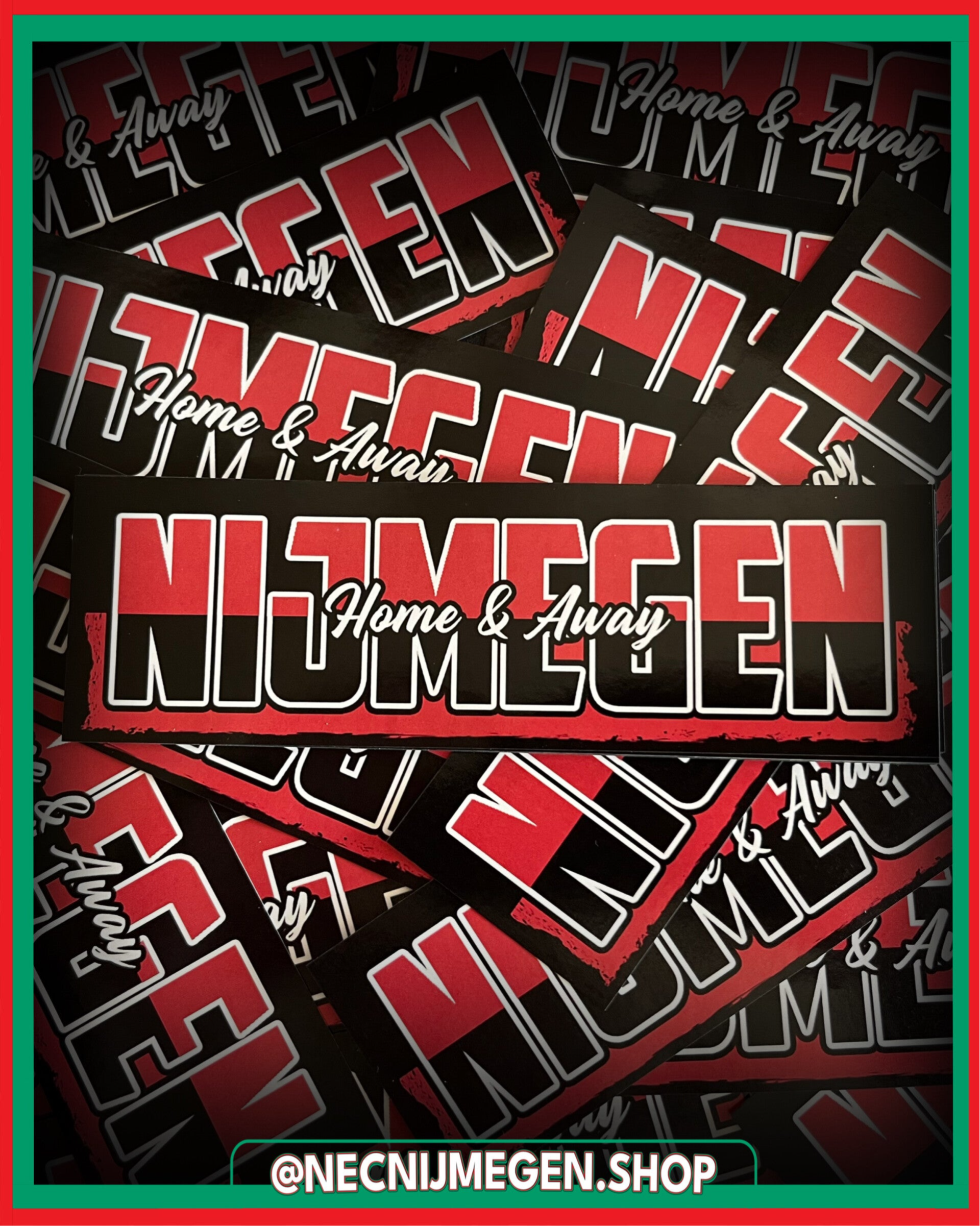 'Nijmegen, home & away' sticker
