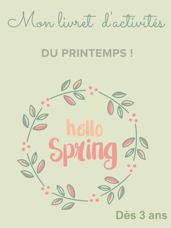 Mon livret printanier dès 3 ans !