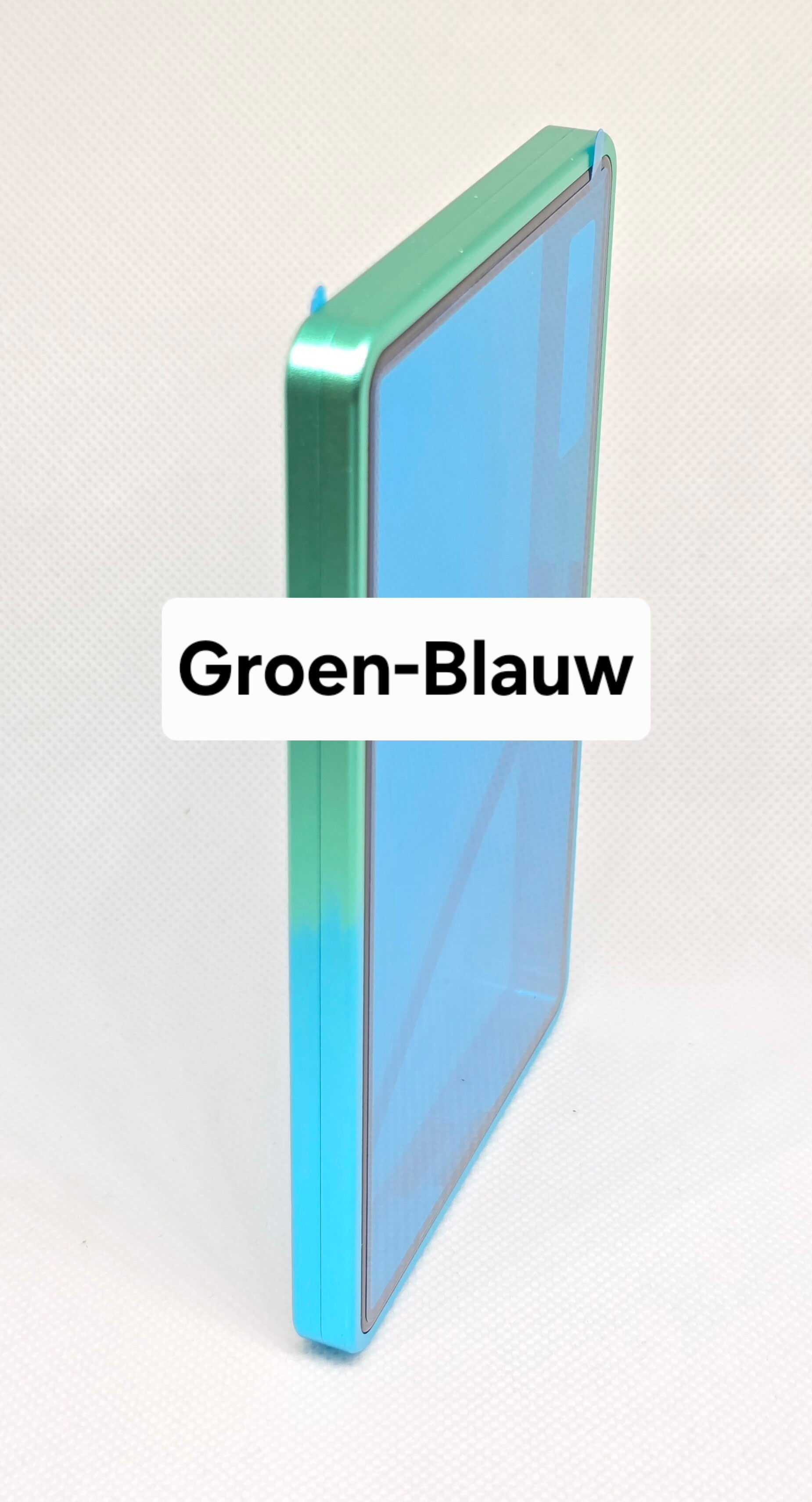Twee kleurig (blauw-groen)