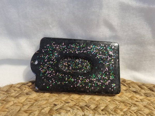 Porte carte noir pailettes