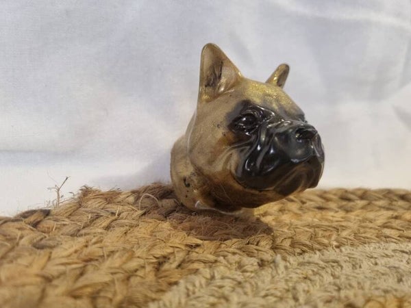 Tete de Bouledogue français fauve masque noir