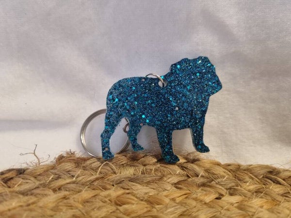 Porte clef Bulldog anglais plat