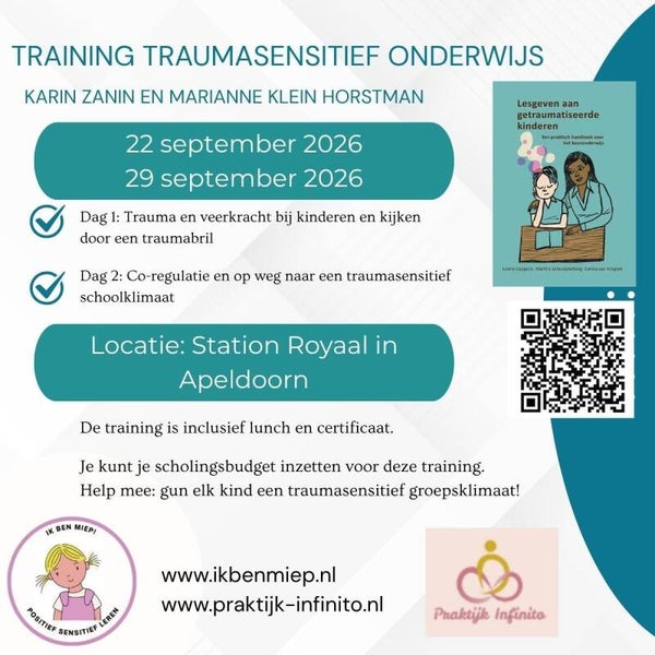 Tweedaagse training traumasensitief onderwijs 22 en 29 september 2026