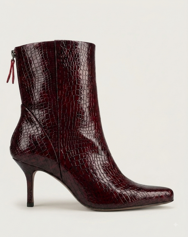 Boot | MadOre | Croco Bordeaux