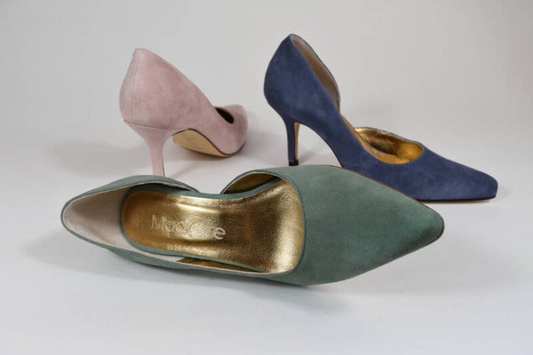 Pump | MadOre | blauw grijs suede