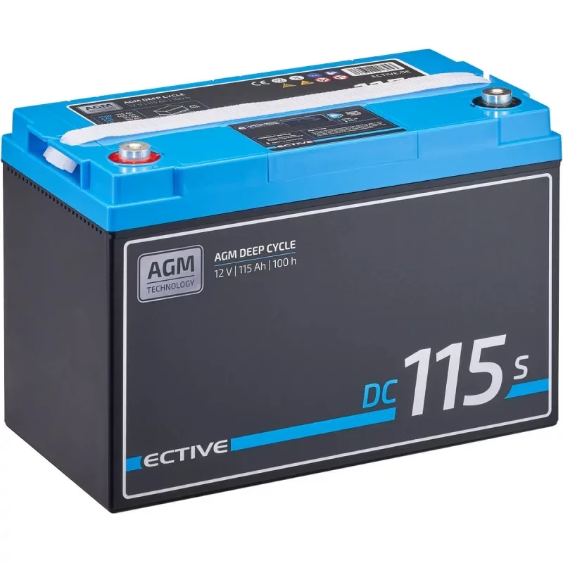 ECTIVE DC 115S AGM diepe cyclus met LCD-display 115Ah voedingsaccu