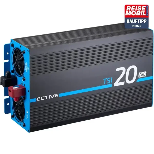 ECTIVE TSI 20 PRO 2000W/12V sinusgolfomvormer met netprioriteitscircuit