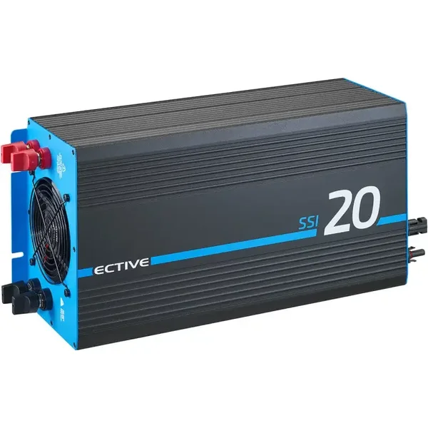 ECTIVE SSI 20 12V 4in1 sinusgolfomvormer 2000W/12V sinusgolfomvormer met MPPT zonne-laadregelaar lader en NVS
