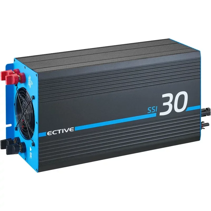 ECTIVE SSI 30 12V 4in1 sinusgolfomvormer 3000W/12V sinusgolfomvormer met MPPT zonne-laadregelaar oplader en NVS
