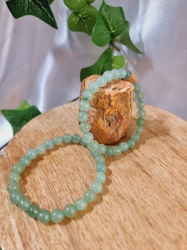 Kinder Groene Aventurijn kogel armbandje ongeveer 14 cm