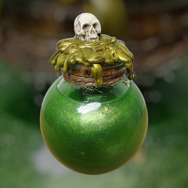 Decoratie Liquid spell jar green