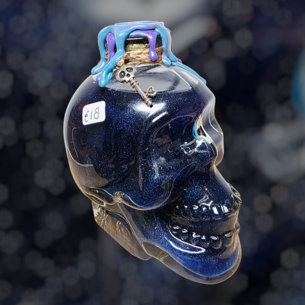 Decoratie Liquid spell jar blue skull