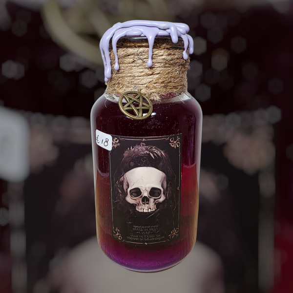 Decoratie Liquid spell jar pink skull