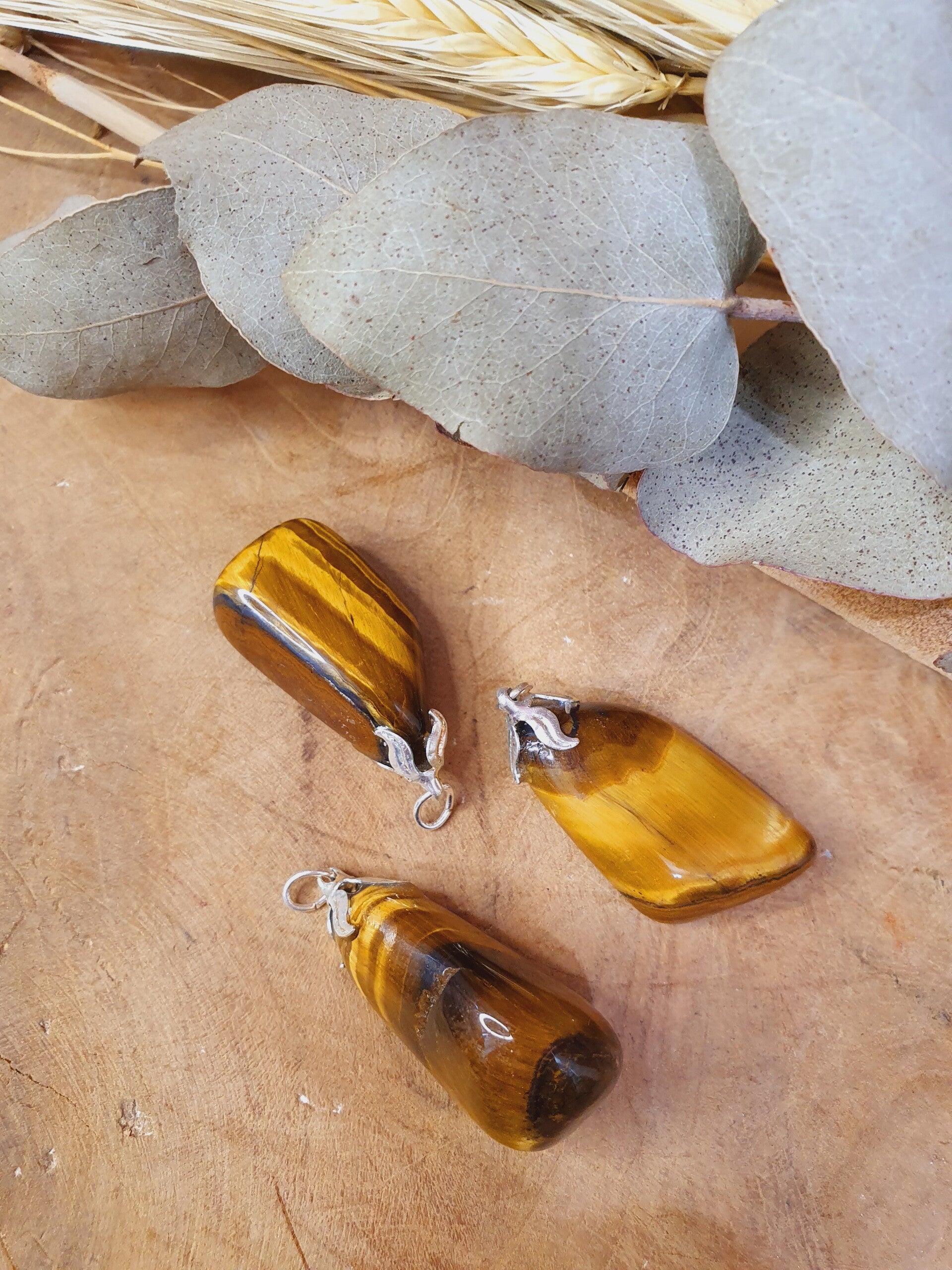 Tijgeroog ketting hanger