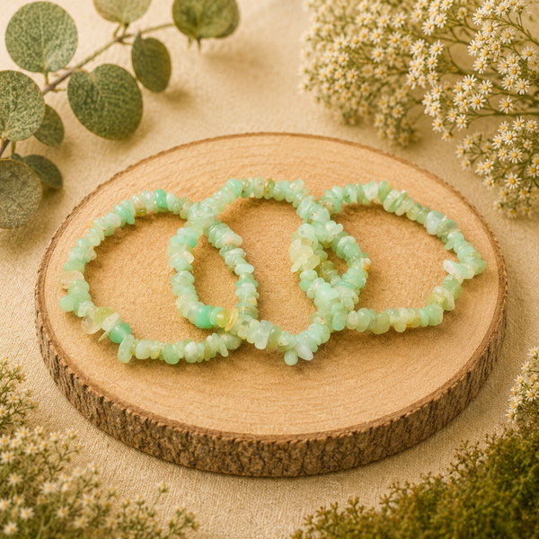 Chrysopraas split armband