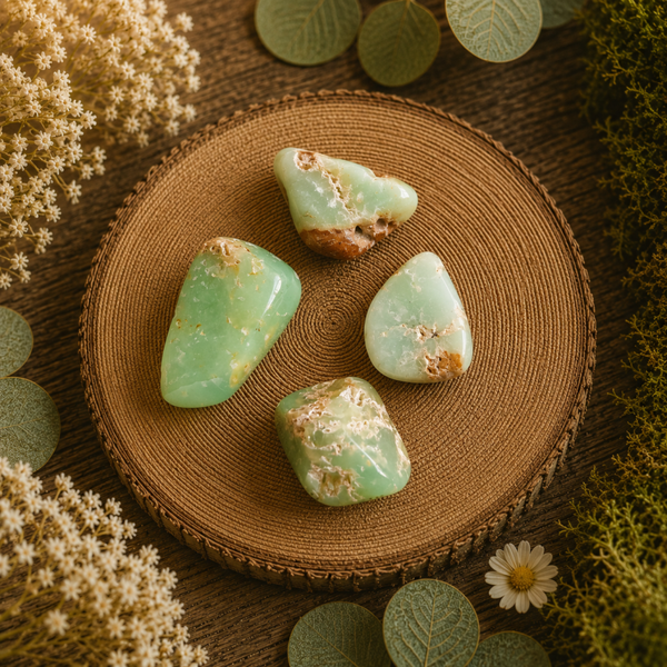 Chrysopraas trommelsteen