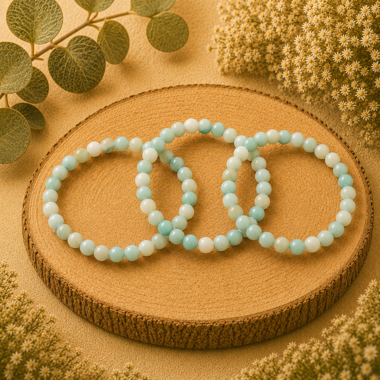 Amazoniet kogel armband 6mm
