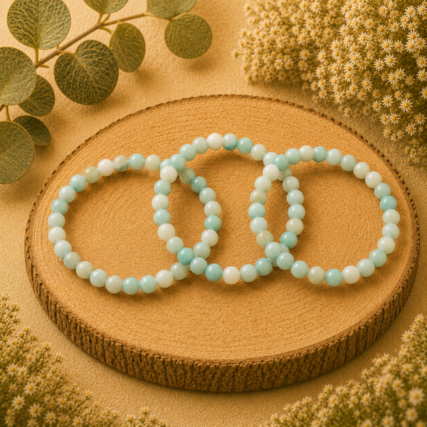 Amazoniet kogel armband 6mm