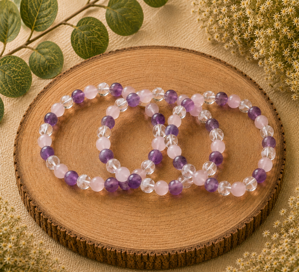 Gouden Driehoek kogel armband 8mm