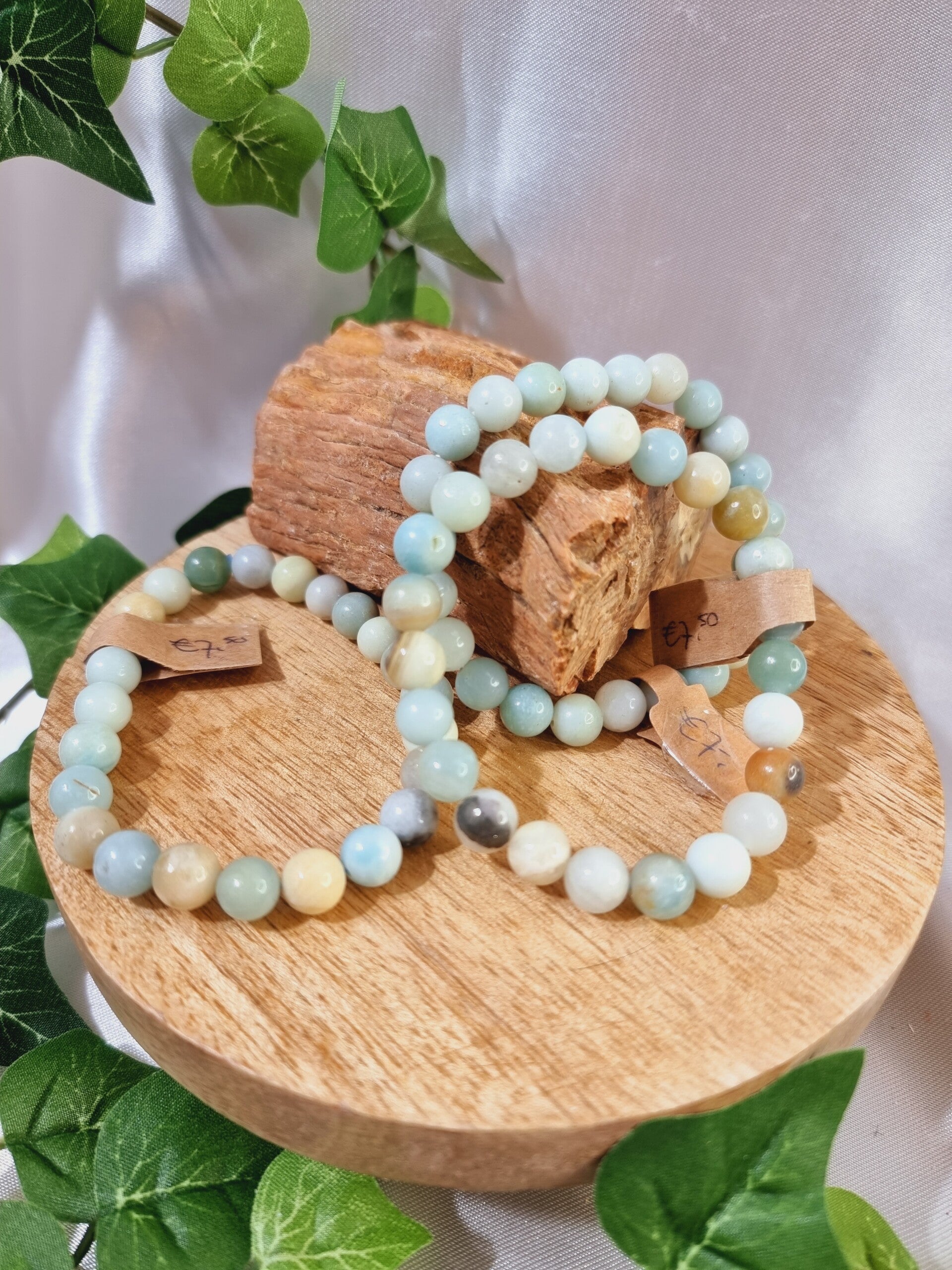 Amazoniet kogel armband 8mm 19cm