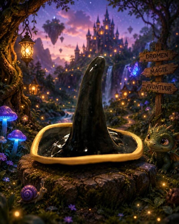 🧙🏻‍♀️ Forest Magic Keramiek Ringhouder – Heksenhoed