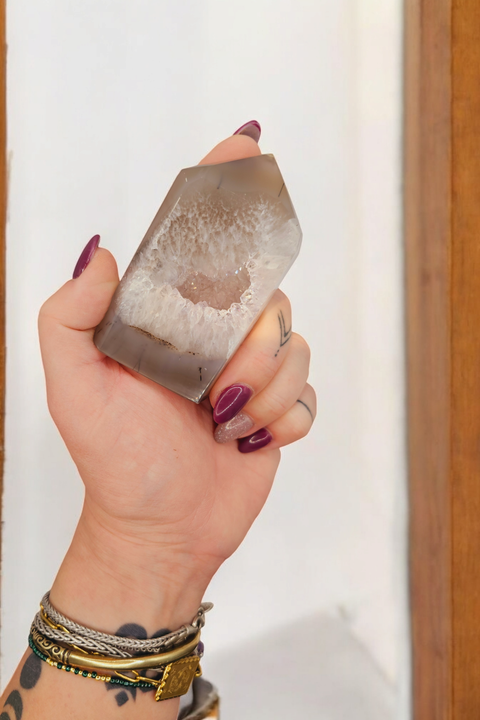 Agaat met Druzy punt