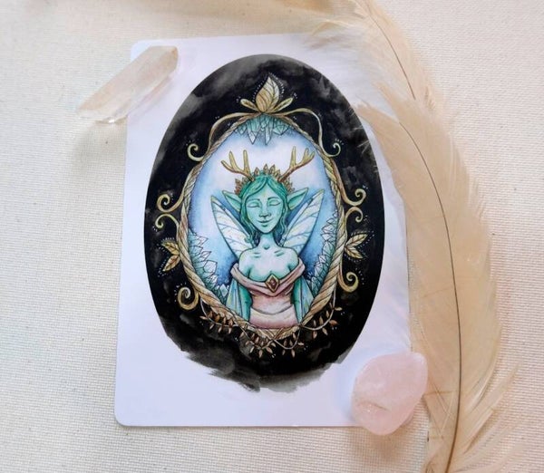 Edelstenen elfje kaart