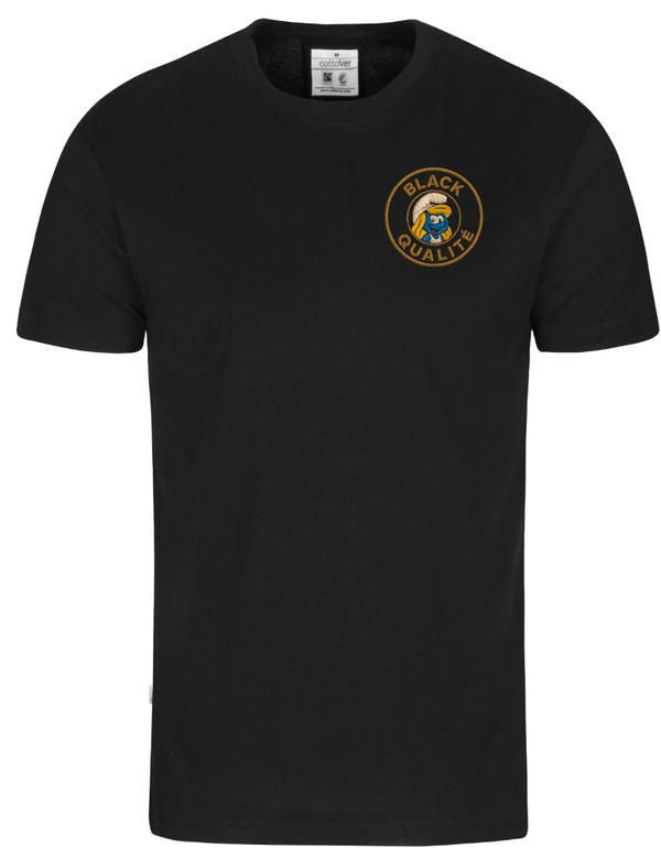 t-shirt black qualité Schtroumpfette