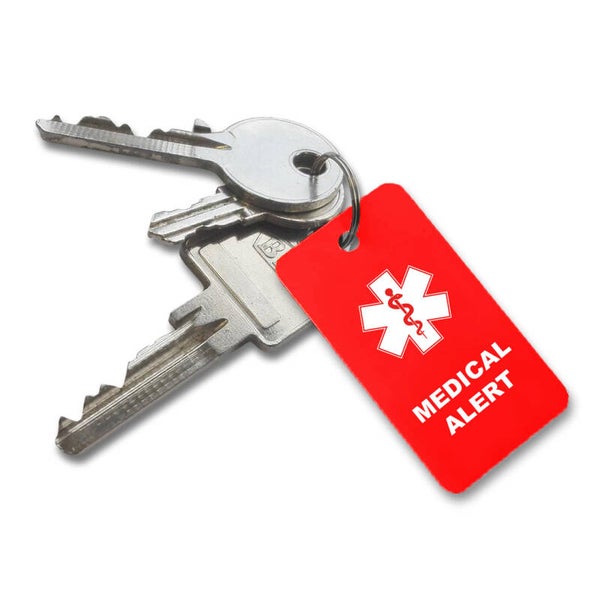 Medical alert sleutelhanger gepersonaliseerd