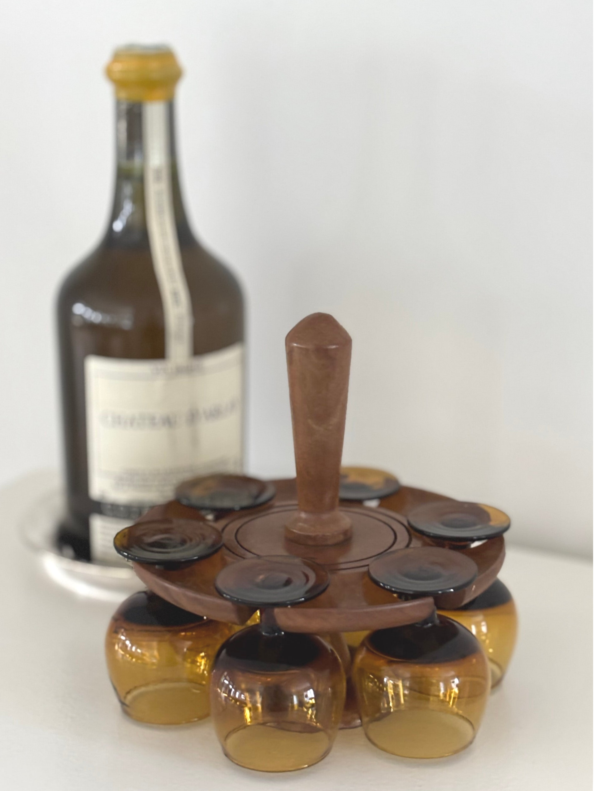 Set van 6 cognac/likeurglazen (70s) - Set of 6 cognac/liqueur glasses (70s)