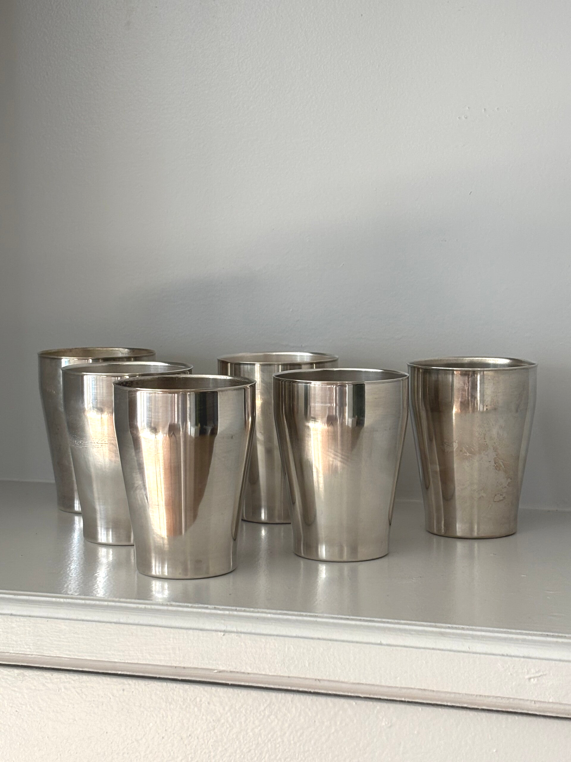 Set van 6 verzilverde bekers - Set of 6 silver-plated cups