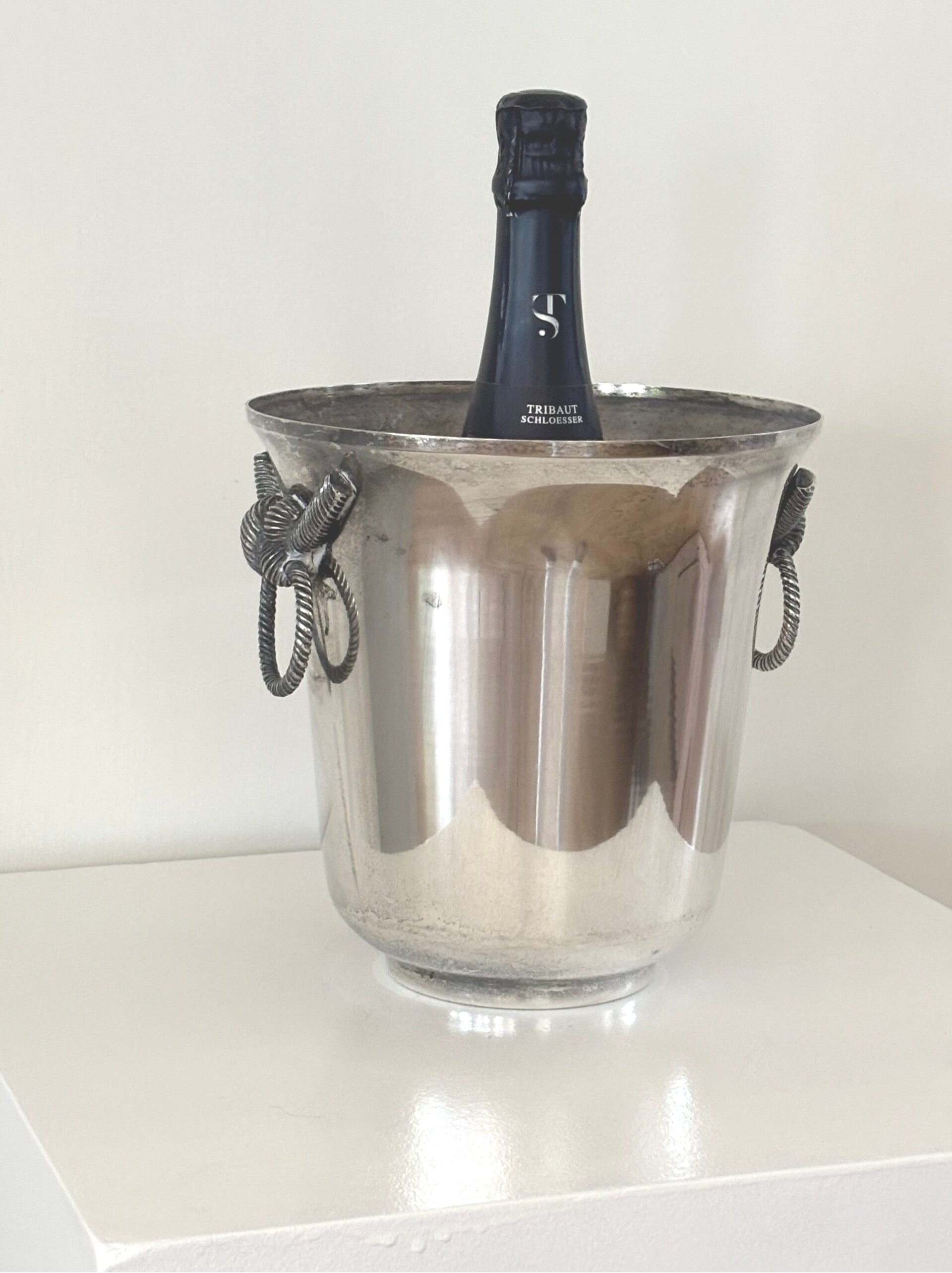 Verzilverde Champagnekoeler - Silver-plated champagne cooler