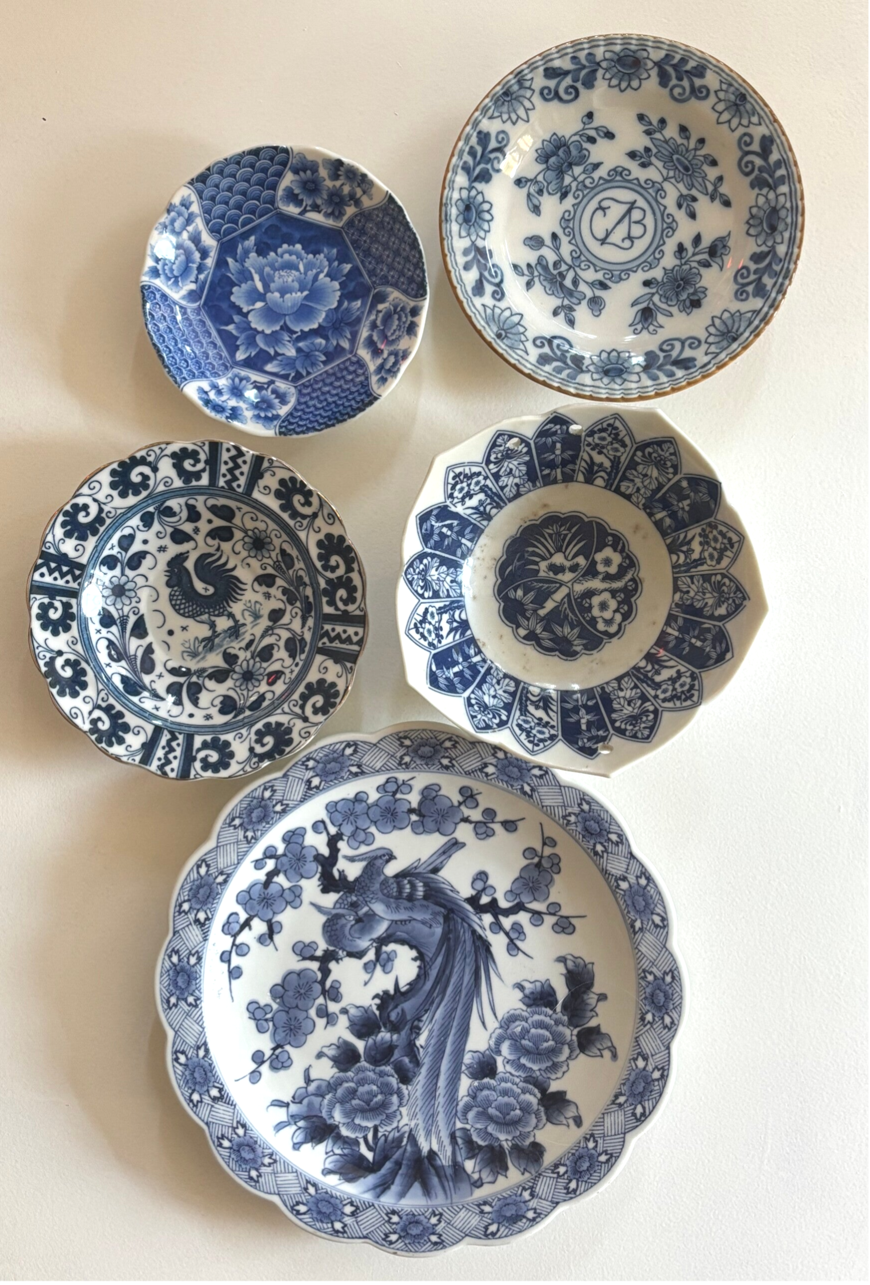 Set vintage borden & schaaltjes - Set of vintage plates & bowls