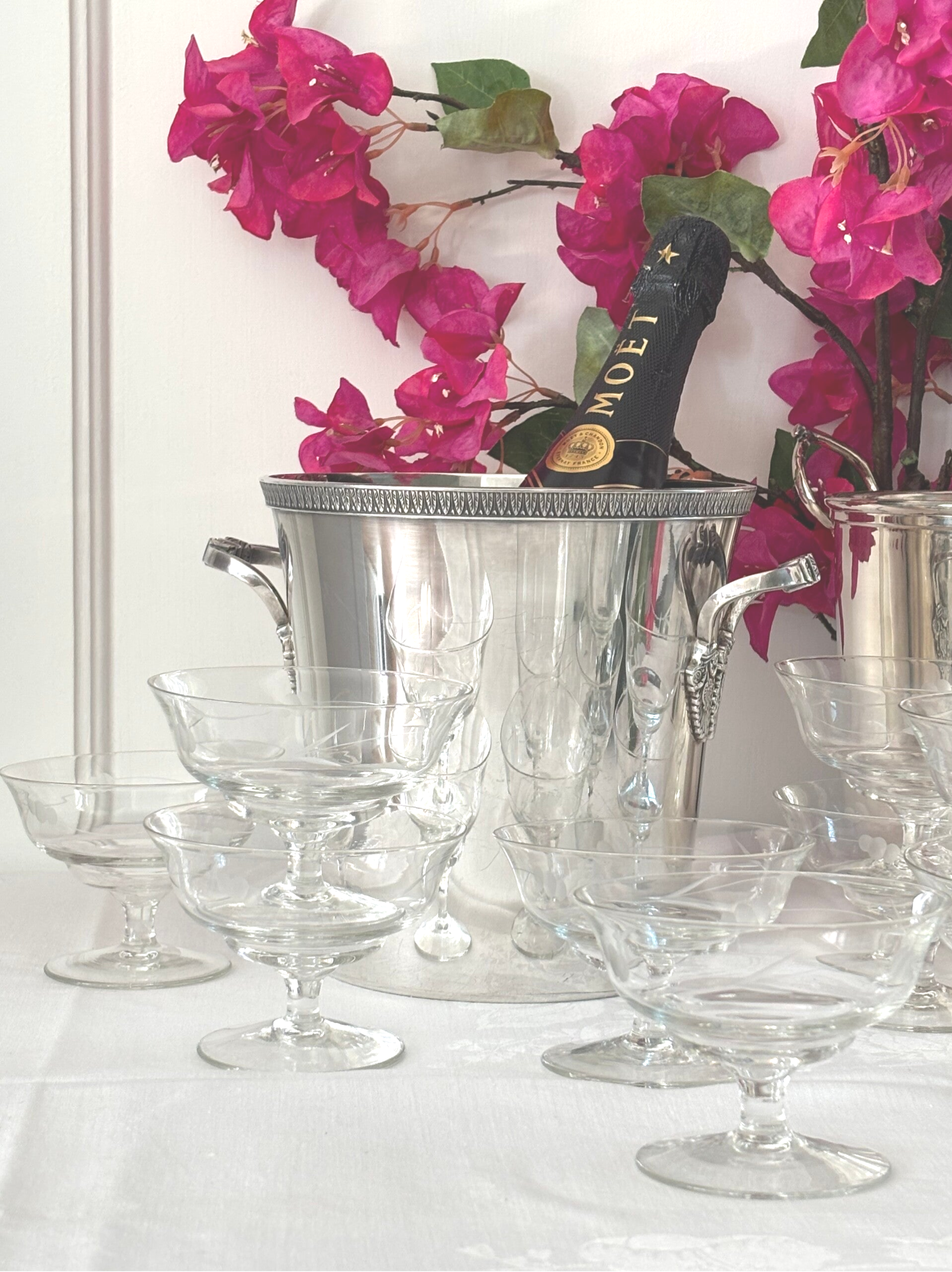 Verzilverde Champagnekoeler - Silver-plated Champagne cooler