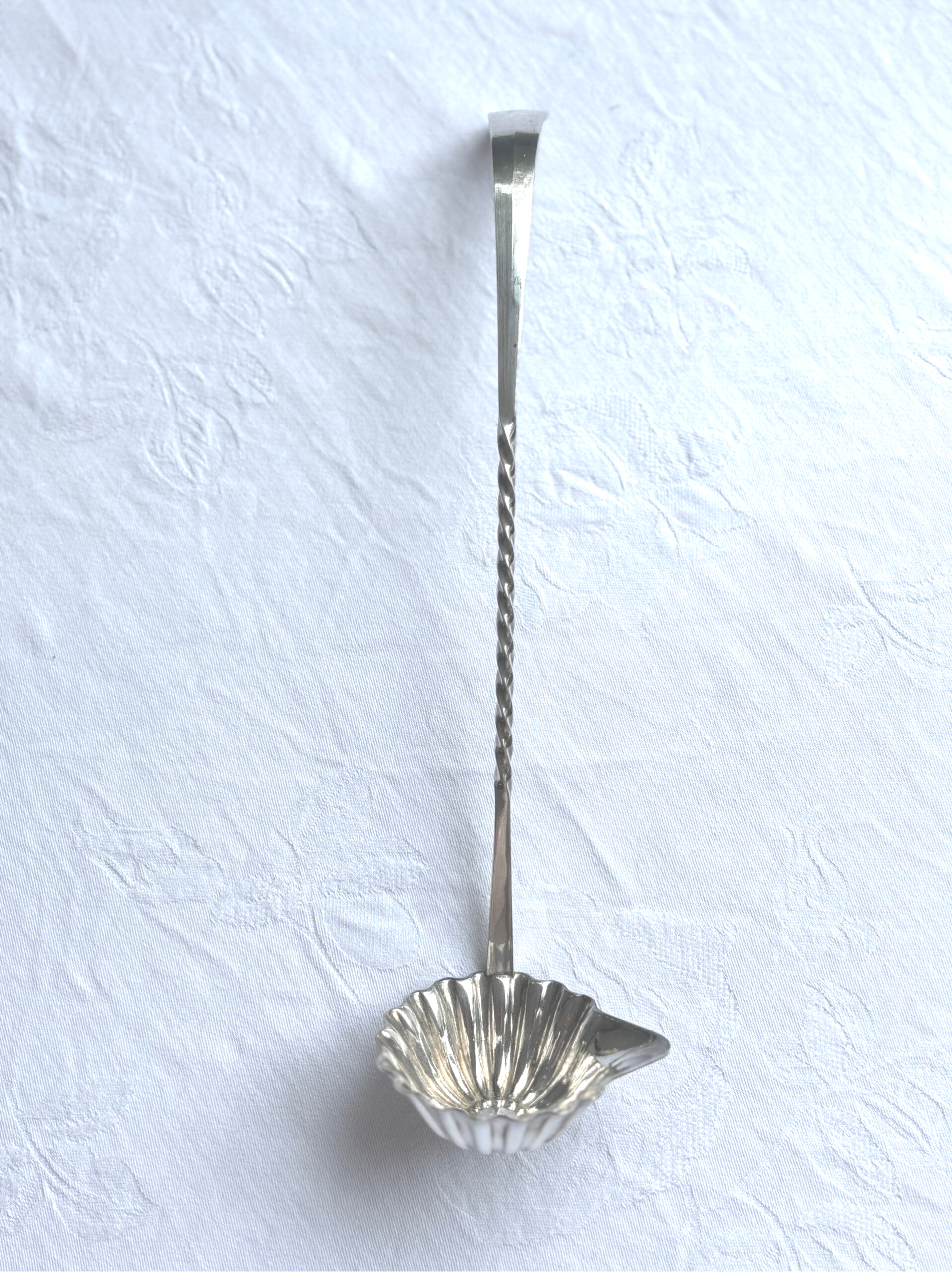 Verzilverde punchlepel Charles Halpen, Parijs - Silver-plated punch ladle by Charles Halpen, Paris