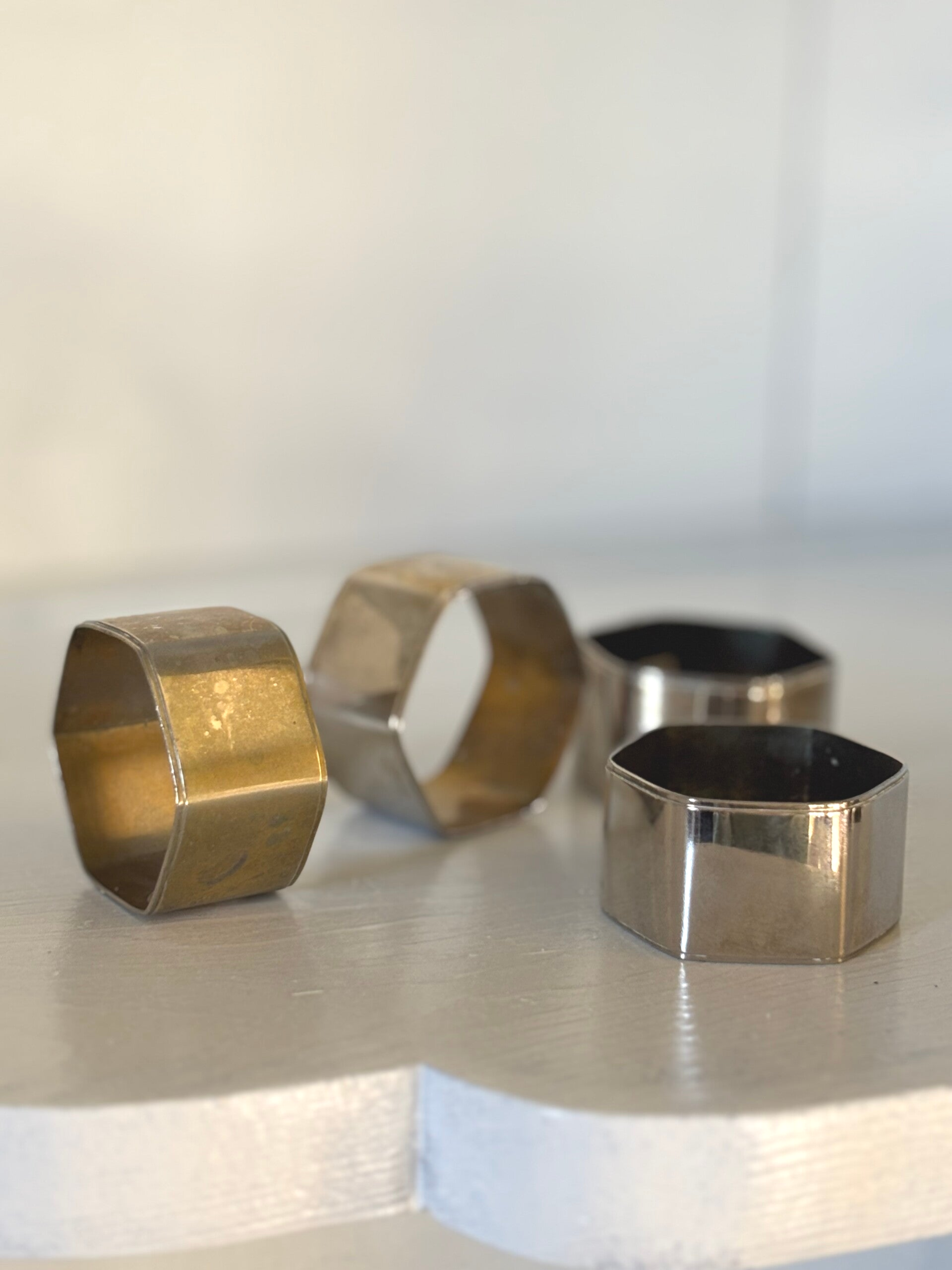 4 Verzilverde servetringen - 4 Silver-plated napkin rings