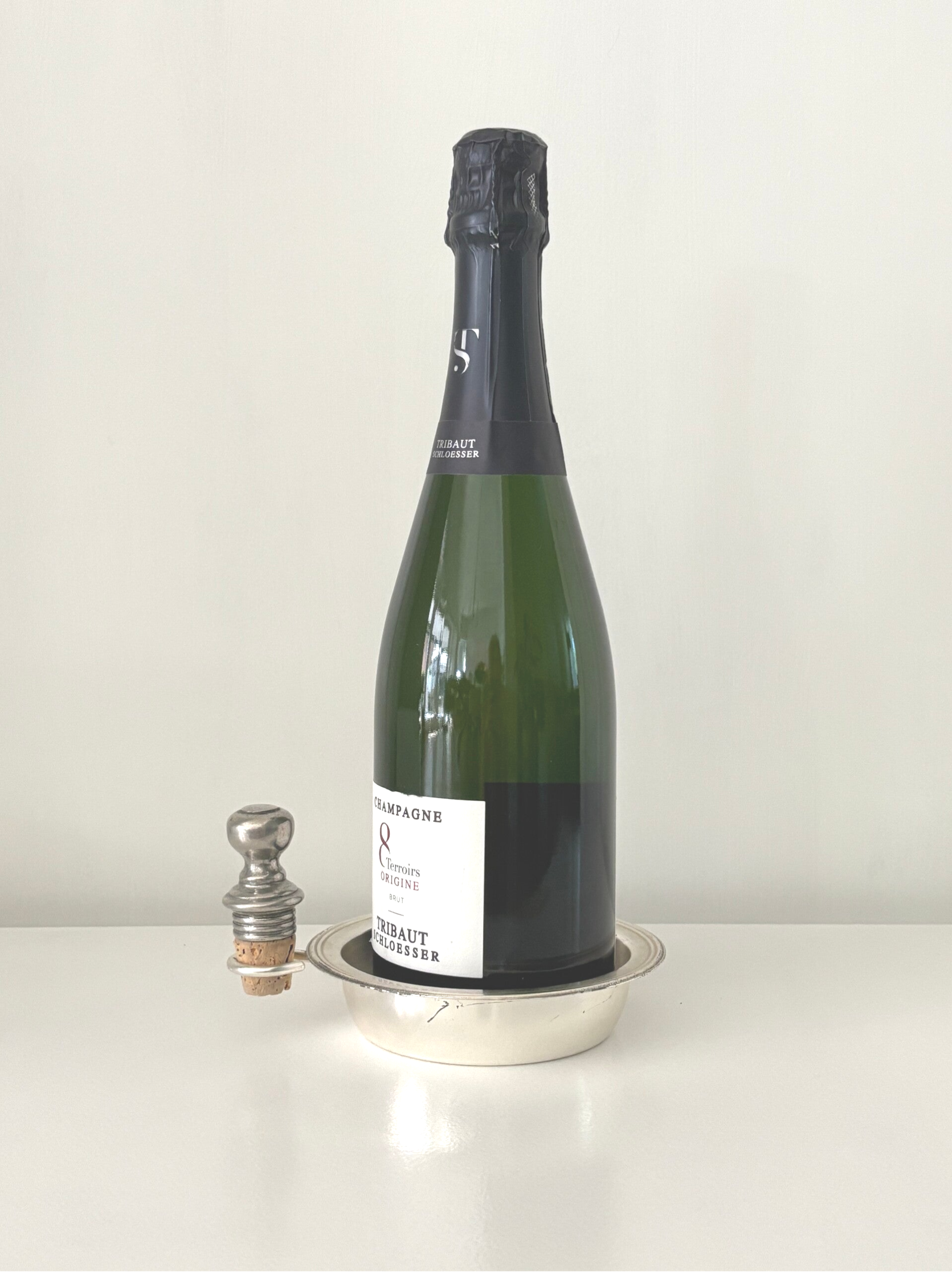 Verzilverde wijnfleshouder - Silver-plated winenbottleholder